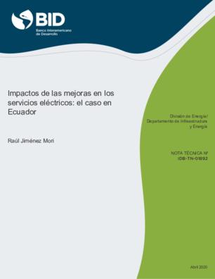 Impactos de las mejoras en los servicios eléctricos: El caso en Ecuador