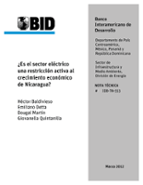 ¿Es el sector eléctrico una restricción activa al crecimiento económico de Nicaragua?