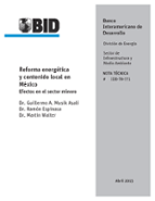 Reforma energética y contenido local en México: Efectos en el sector minero
