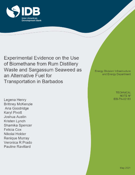 Experimental Evidence on the Use of Biomethane from Rum Distillery Waste