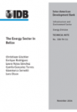 The Energy Sector in Belize